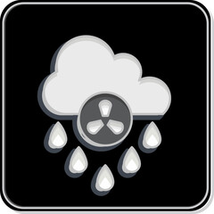 Icon Acid Rain. related to Environment symbol. Glossy Style. simple illustration. conservation. earth. clean