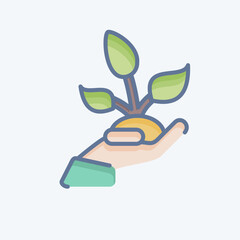 Icon Save Nature. related to Environment symbol. doodle style. simple illustration. conservation. earth. clean