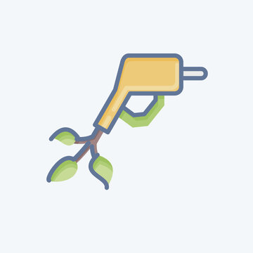 Icon Biofuel. related to Environment symbol. doodle style. simple illustration. conservation. earth. clean