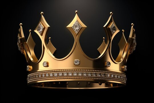 Golden Crown Isolated On White