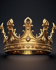 golden crown on black