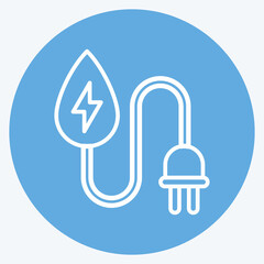 Icon Water Energy. related to Environment symbol. blue eyes style. simple illustration. conservation. earth. clean