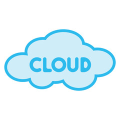 cloud computing concept illustration, cloud