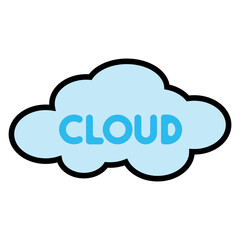 cloud computing concept illustration, cloud