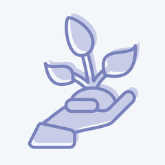 Icon Save Nature. related to Environment symbol. two tone style. simple illustration. conservation. earth. clean