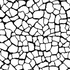 Stone wall, black and white background, vector design