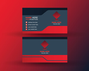 Clean vector business card design