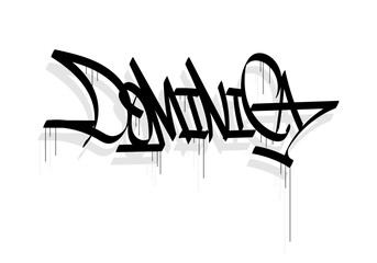 DOMINICA country graffiti tag style
