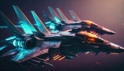 Harmonic Hyper-Detailed Photorealistic Depiction of Two Fighter Jets in Combat