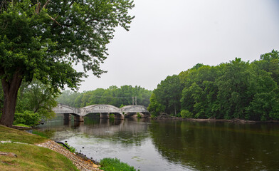 Obraz premium Mottville Bridge in Mottville, St. Joseph County, Michigan