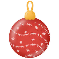 Balls to decorate the heel of the Christmas tree. cute drawing used as an illustration