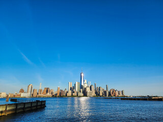 skyscraper cityscape of nyc. ny urban city architecture. midtown manhattan. metropolitan city....