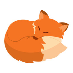 Isolated colored cute fox animal Vector