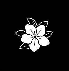 jasmine flower icon design, flower logo template. line art style