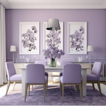 Light purple dining room deals