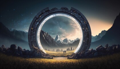 Stargate Opening Portal to Another World on the Plains