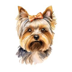 yorkshire terrier isolated on white