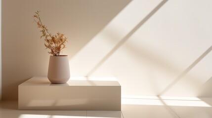 Fototapeta premium Empty interior room with lighting by generative AI illustration.