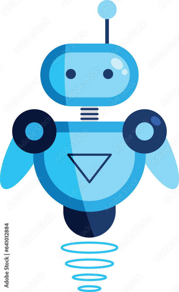 Poster floating ai robot