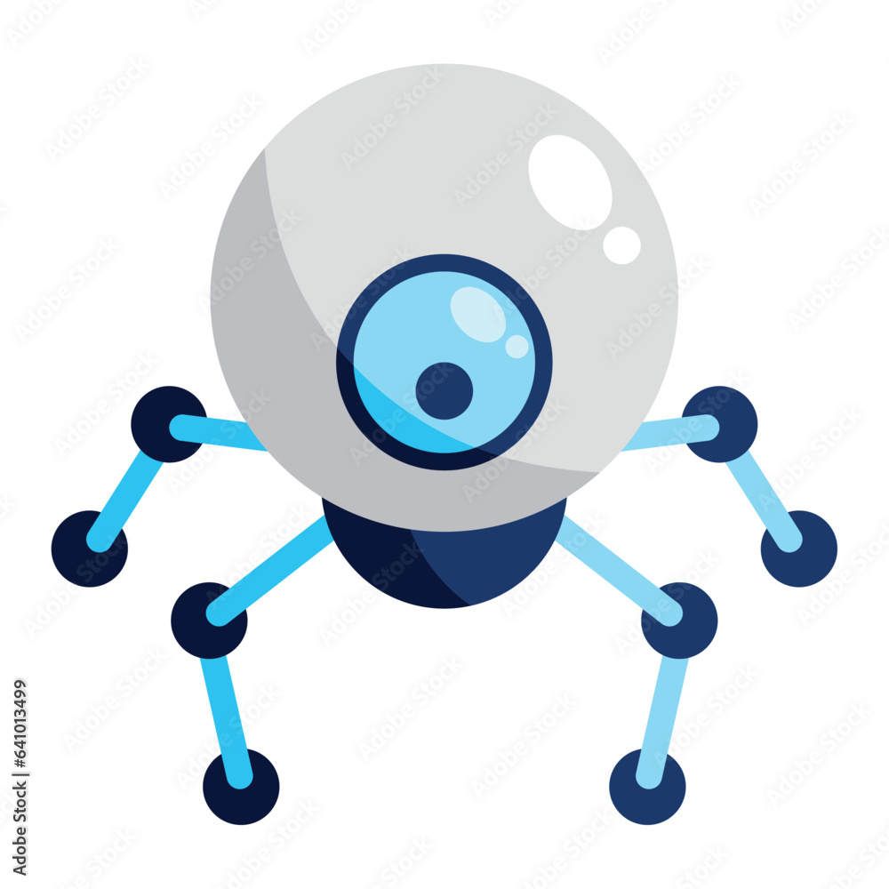 Poster ai robot with spider form