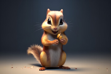 cute chipmunk is eating Made with Generative AI