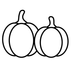 Cute pumpkin fall autumn Halloween outline icon
