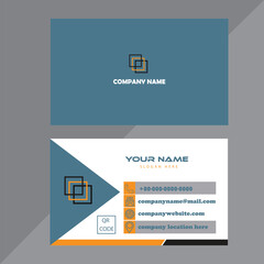 Creative business card using illustrator. simple design and collour