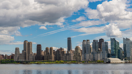 metropolis cityscape. new york downtown. manhattan skyline. new york city. skyscraper building of...