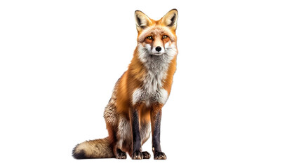Obraz premium a red fox isolated on white background
