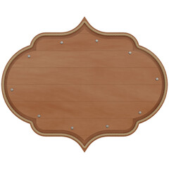 Wooden signboard with rope frame