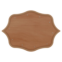 Wooden signboard with rope frame