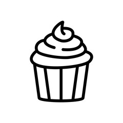 cup cake icon line style vector