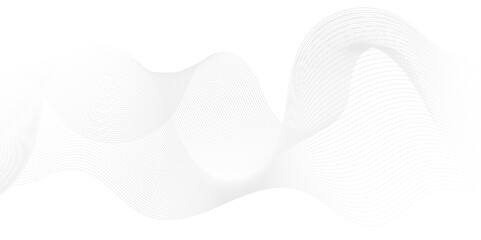 Abstract white blend waves lines and technology background. Modern white flowing wave lines and glowing moving lines. Futuristic technology and sound wave lines background.