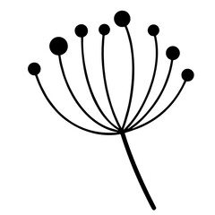 set of black and white flowers