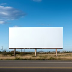 Generative AI photo of billboard mockup template