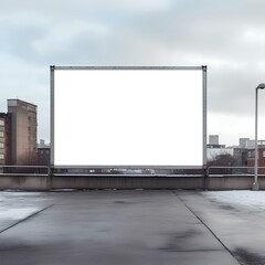 Generative AI photo of billboard mockup template