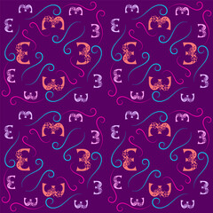 Seamless pattern numbers. numbering pattern.