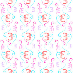 Obraz premium Seamless pattern numbers. numbering pattern.