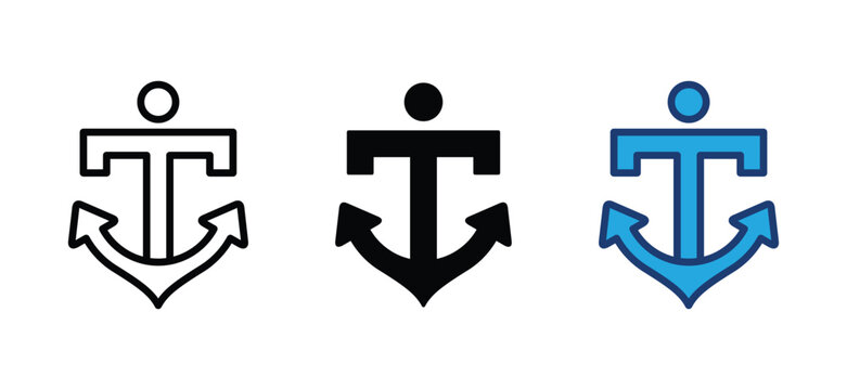 Anchor text icon vector