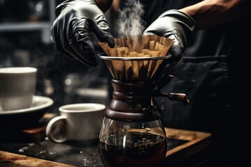 Make coffee extraction coffee from a professional coffee machine