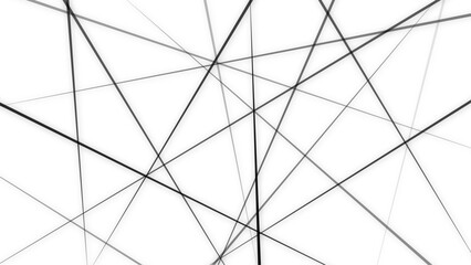 Fototapeta premium Random chaotic lines. Abstract geometric pattern. Outline monochrome texture.
