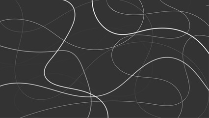 Scribbled white and black background, thin hand drawn lines. Complicated pattern, grunge tangled chaotic vector backdrop. Abstract scribble