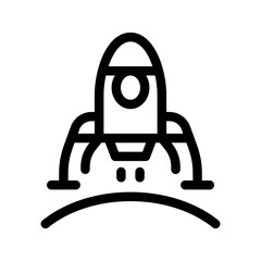 Space Lander Icon Vector Symbol Design Illustration © yandirs