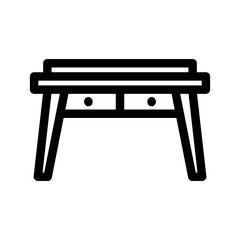 Desk Table Icon Vector Symbol Design Illustration