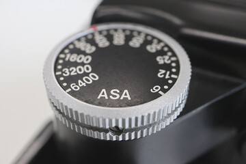 ISO dial on old film camera