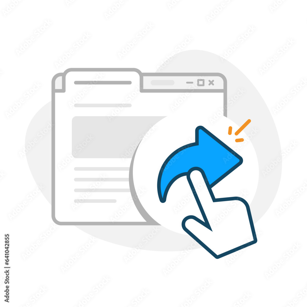 Poster share this website page concept illustration flat design vector eps10. simple, modern graphic elemen