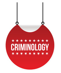 Criminology banner design. Criminology icon. Flat style vector illustration.