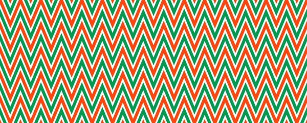 Red and green seamless pattern. Candy cane zigzag stripes background. Christmas repeating decoration wallpaper. Winter holiday lines backdrop. Xmas peppermint package wrapping print. Vector motif