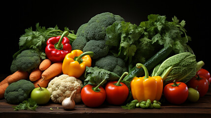 Fototapeta na wymiar Background of various kinds of fresh vegetables