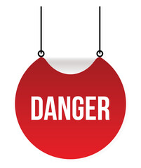 Vector illustration modern Danger banner, Isolated web element.